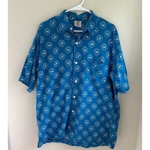 Coronado Brewing Company Blue Button Up Shirt Lightweight Craft Beer Size L